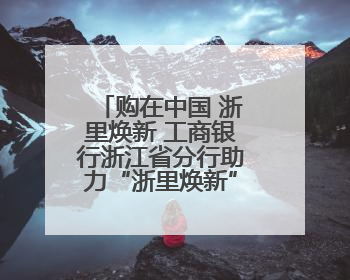 购在中国 浙里焕新 工商银行浙江省分行助力“浙里焕新”消费季
